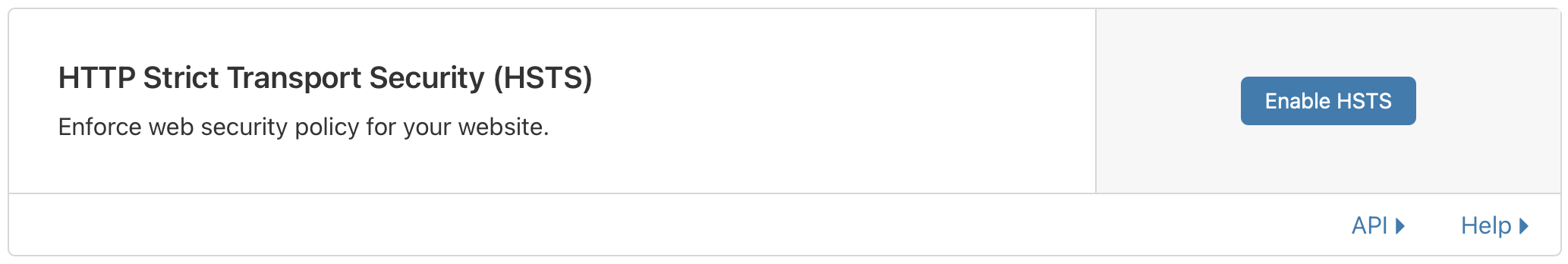 Image of Cloudflare HSTS Enable button