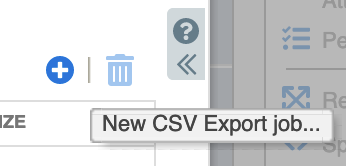 Image of new csv export job
