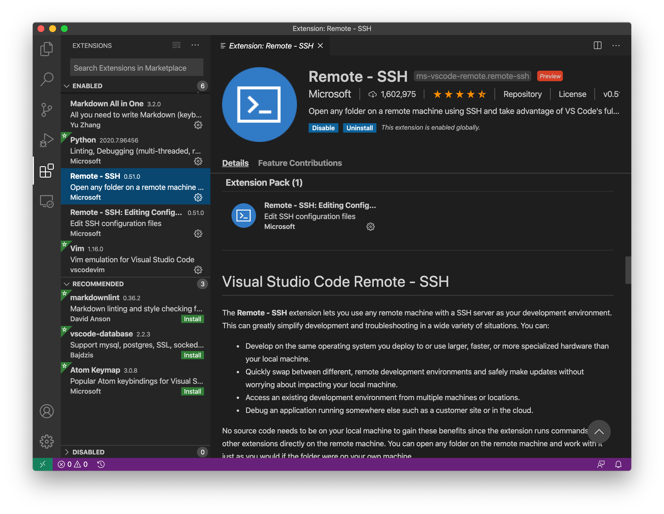 Visual studio code ssh remote настройка