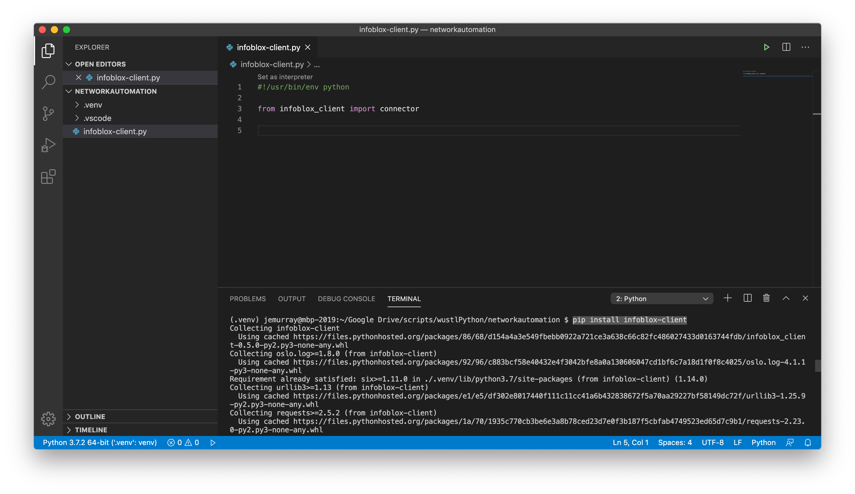 open visual studio code from terminal