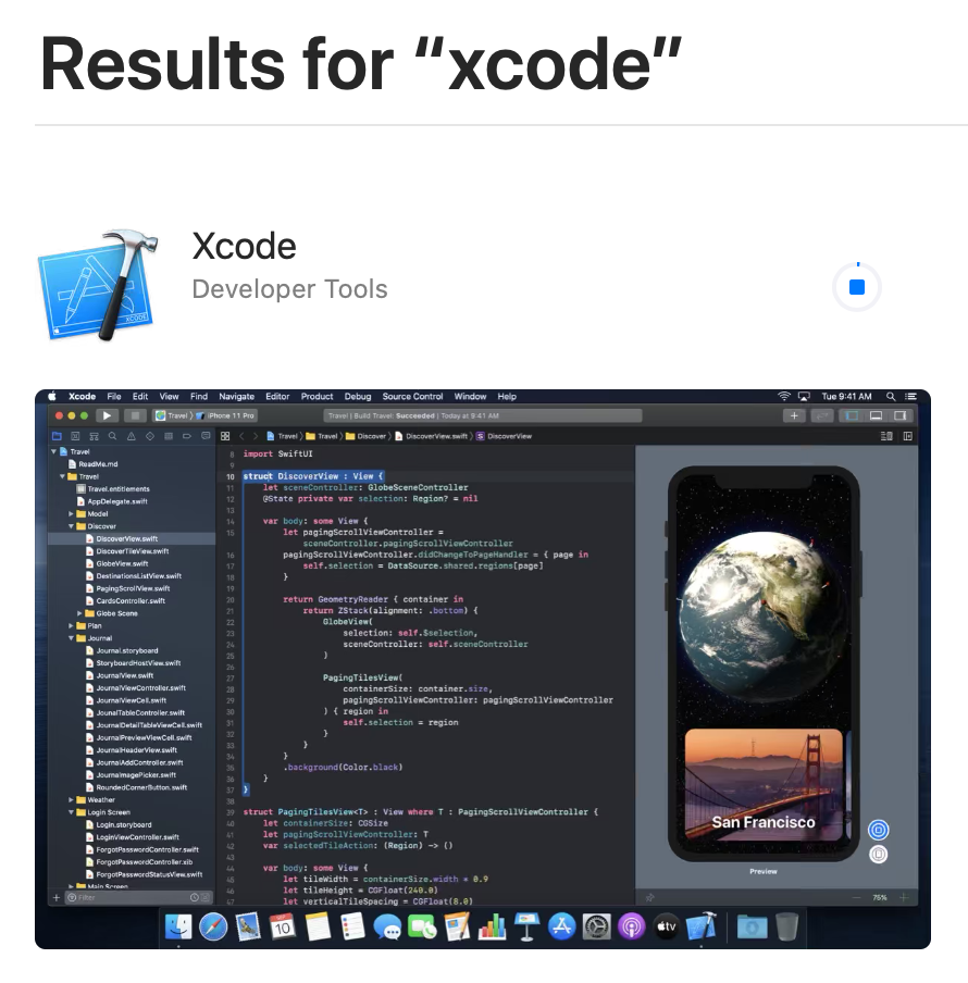 xcode download app store
